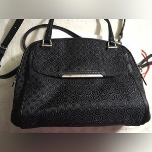 Coach Madison Georgie Pearlescent Black Handbag with dust bag